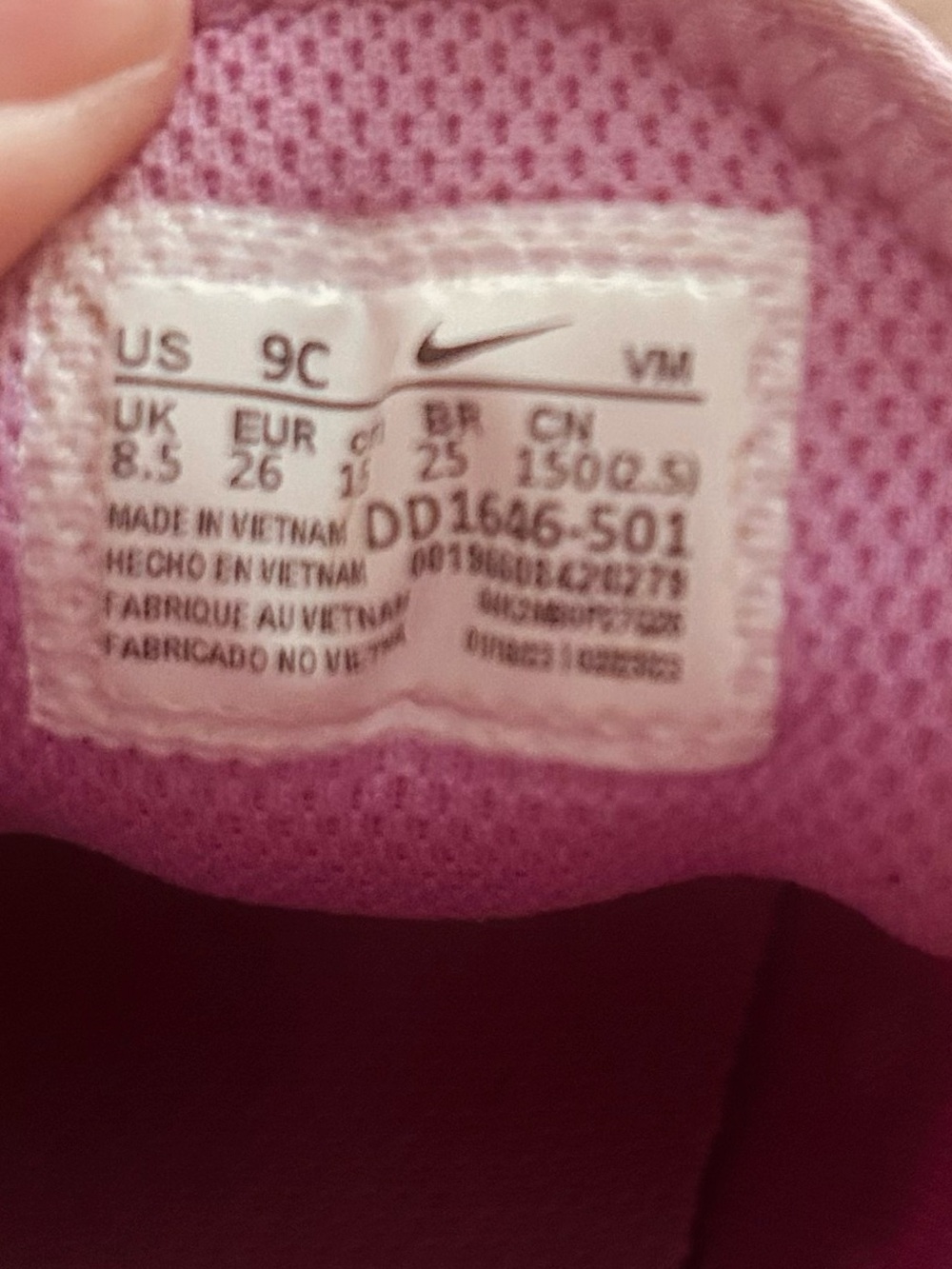 Nike Air Max 270 Kids Purple Athletic Sneakers, Size 9C. - Picture 13 of 15